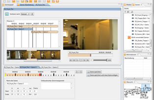 picture of the authoring environment with an annotated demo video