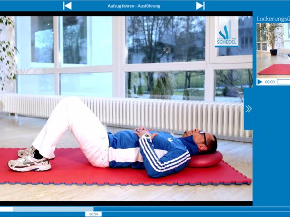 Video guide for a pelvic floor excercise